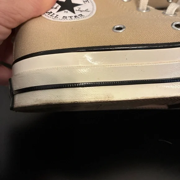 Unisex CONVERSE CHUCK 70 Canvas HIGH TOP Oat Milk Beige Women size 7/Men Size 5 - Picture 6 of 14